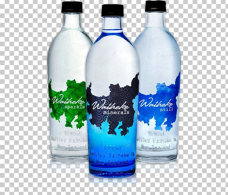 Glass Bottle Waiheke Island Carbonated Water Bottled Water Mineral Water PNG, Clipart, Alcoholic Beverage, Bottle, Bottled Water, Carbonated Water, Distilled Beverage Free PNG Download