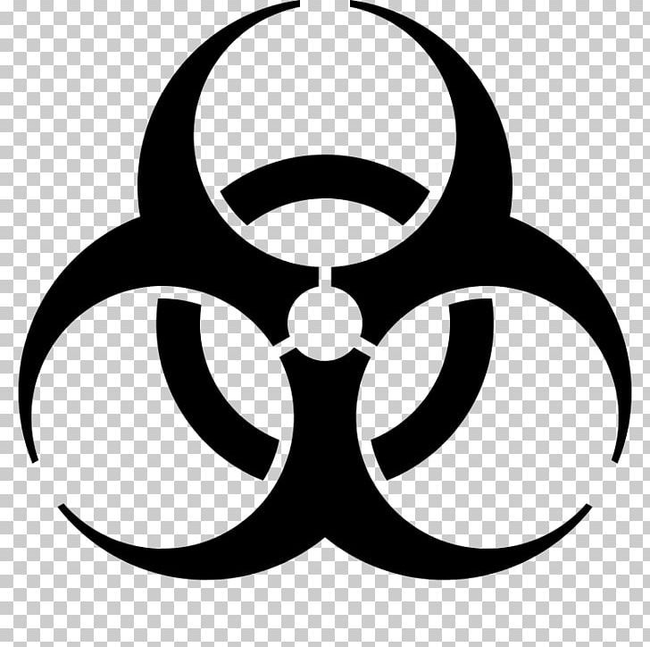Biological Hazard Hazard Symbol Sign PNG, Clipart, Artwork, Biological Hazard, Biological Warfare, Black And White, Circle Free PNG Download