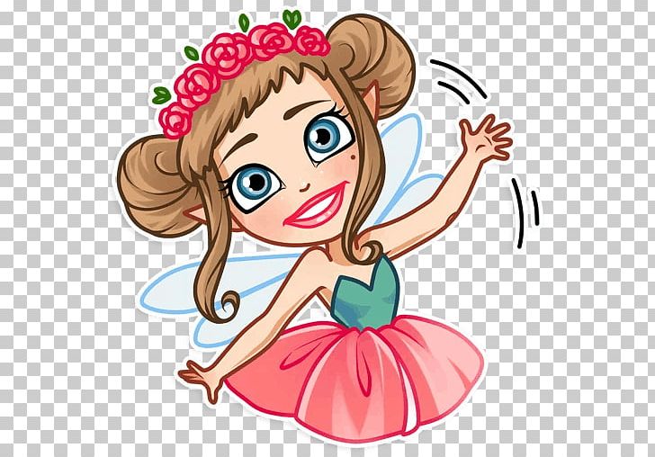 Fairy Sticker Telegram VKontakte PNG, Clipart, Art, Artwork, Cartoon, Cheek, Child Free PNG Download