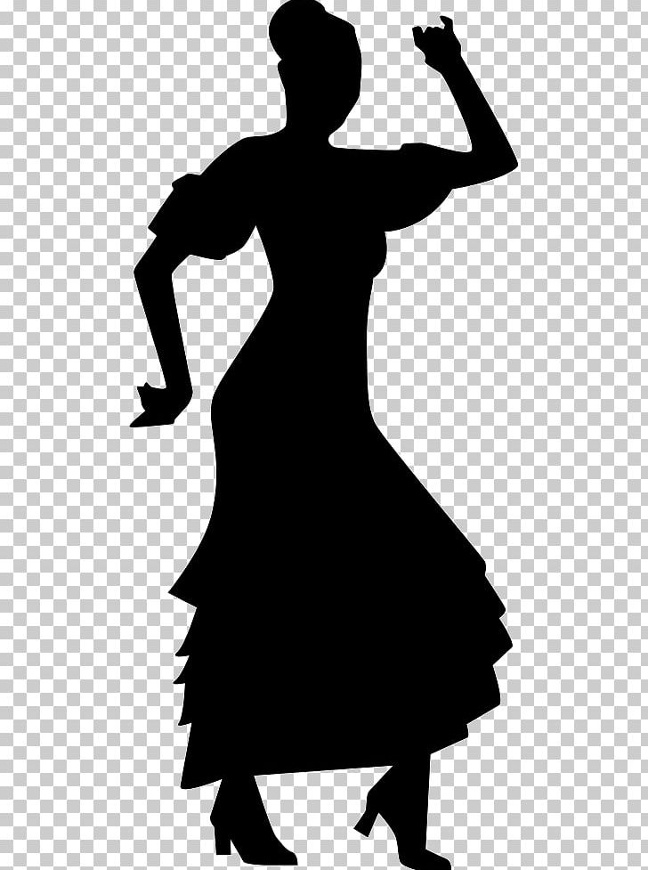 Flamenco Dance Silhouette Woman PNG, Clipart, Black And White, Dance, Dancer, Download, Dress Free PNG Download