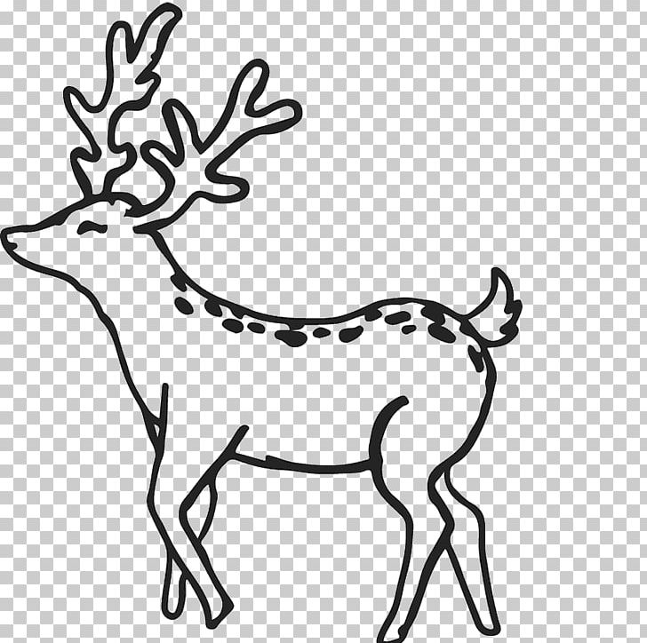 Reindeer Antler White-tailed Deer PNG, Clipart, Antler, Auto, Black And White, Cartoon, Deer Free PNG Download
