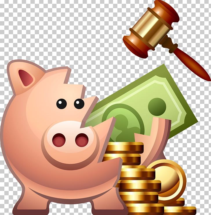 Domestic Pig Vecteur Piggy Bank PNG, Clipart, Animals, Cartoon, Computer Graphics, Euclidean Vector, Gold Free PNG Download