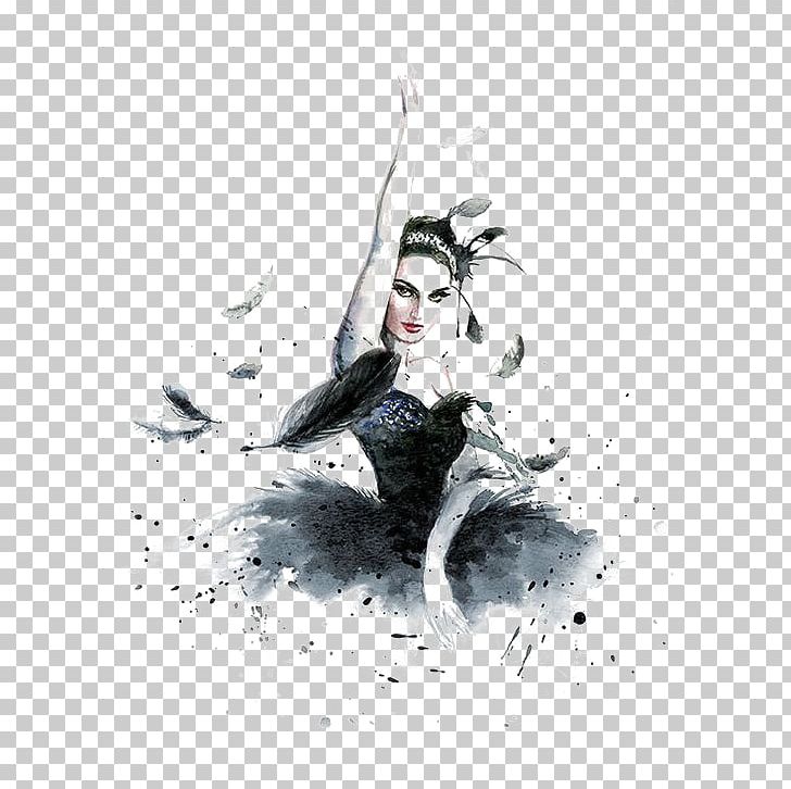 Cygnini Drawing Watercolor Painting Ballet Dancer PNG, Clipart, Animals, Black, Black And White, Computer Wallpaper, Dan Free PNG Download