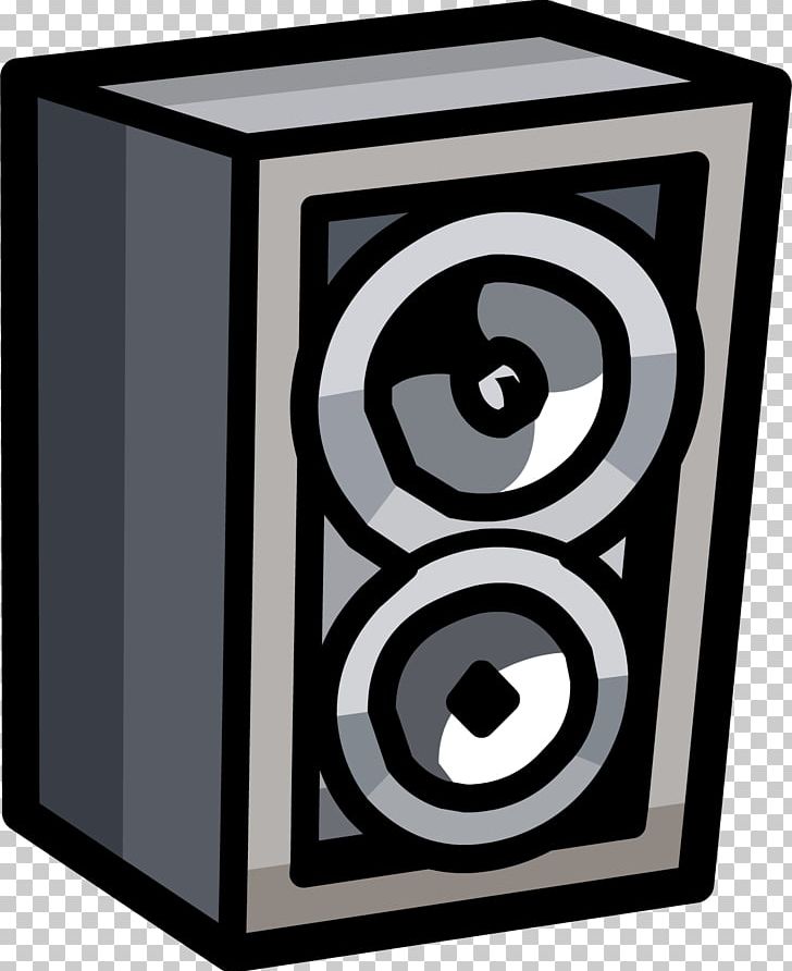 Club Penguin Loudspeaker Computer Speakers PNG, Clipart, Angle, Animals, Bass, Black And White, Circle Free PNG Download