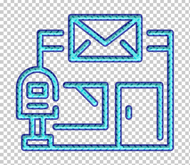 Post Office Icon Building Icon Mailbox Icon PNG, Clipart, Aqua, Building Icon, Electric Blue, Line, Mailbox Icon Free PNG Download