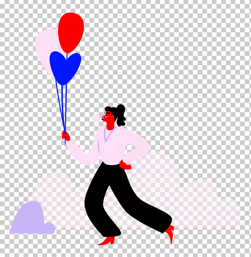 Park Walking Holding Balloons PNG, Clipart, Balloon, Behavior, Happiness, Heart, Human Free PNG Download