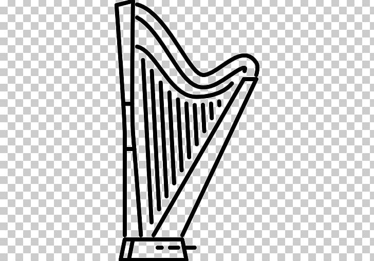 Computer Icons Harp PNG, Clipart, Angle, Area, Black, Black And White, Computer Icons Free PNG Download