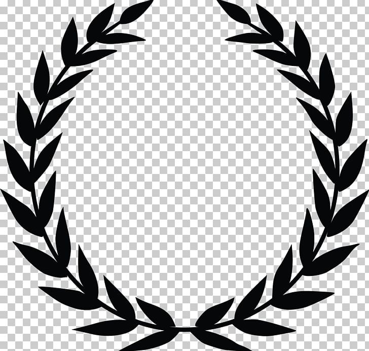 Laurel Wreath Olive Wreath Bay Laurel PNG, Clipart, Artwork, Bay Laurel, Black And White, Branch, Circle Free PNG Download