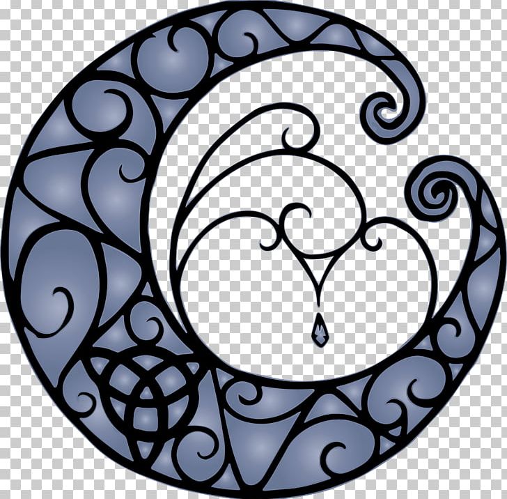 Triquetra Moon Lunar Phase PNG, Clipart, Area, Art, Black And White, Circle, Clock Free PNG Download