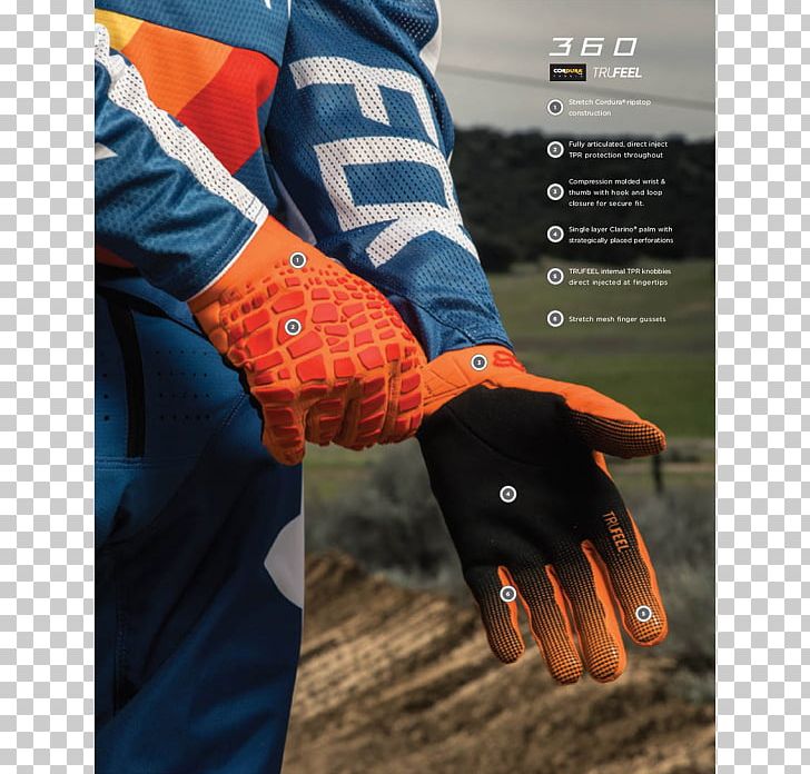 Motocross Glove Fox Racing Enduro BMX PNG, Clipart, Arm, Baseball Equipment, Black, Blue, Bmx Free PNG Download