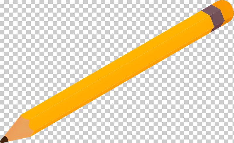 Icon - Classic Yellow Wooden Pencil PNG