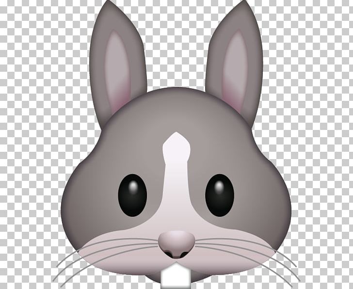 Emoji Rabbit IPhone Text Messaging Sticker PNG, Clipart, Carnivoran, Cat, Cat Like Mammal, Domestic Rabbit, Easter Bunny Free PNG Download