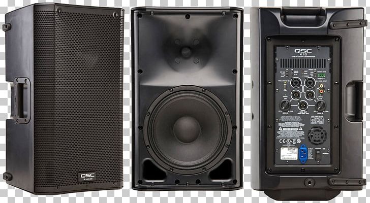 Powered Speakers QSC Audio Products Loudspeaker Compression Driver PNG, Clipart, Audio, Audio Equipment, Car Subwoofer, Classd Amplifier, Computer Speaker Free PNG Download