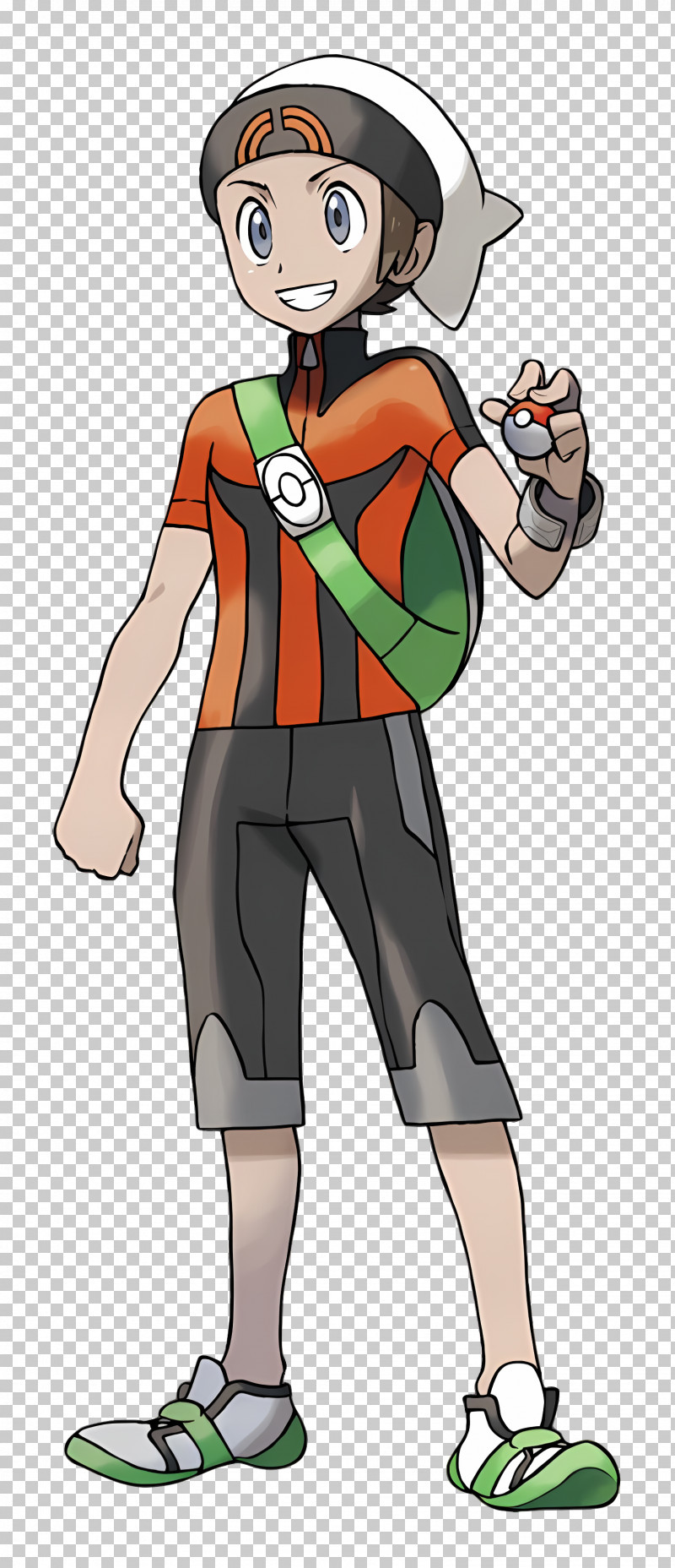 Pokemon - Anime Boy Character With Cap And Pokeball PNG