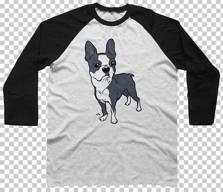 T-shirt Hoodie Raglan Sleeve Tracksuit PNG, Clipart, Black, Black And White, Boston, Boston Terrier, Brand Free PNG Download