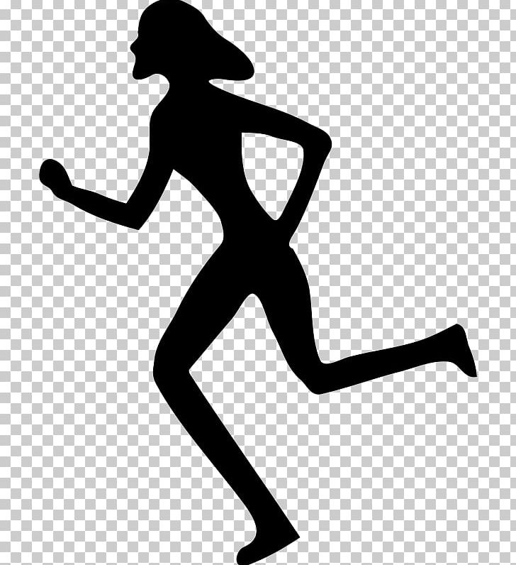 Woman Running PNG, Clipart, Area, Arm, Black, Black And White, Download Free PNG Download