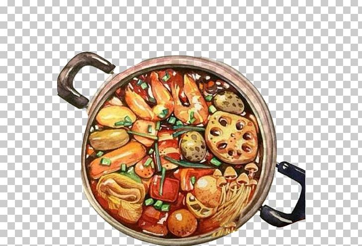 Chinese Cuisine Hot Pot Vegetarian Cuisine Tokyo Sanpo: Promenades Xe0 Tokyo Watercolor Painting PNG, Clipart, Animals, Art, Asian Food, Color, Cuisine Free PNG Download