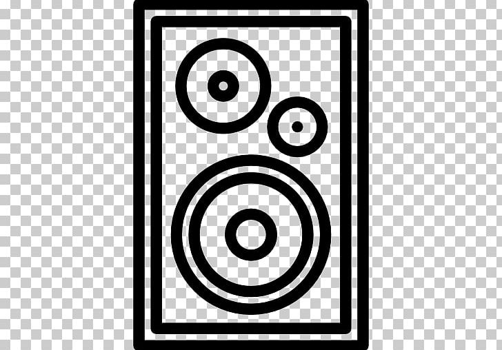 Loudspeaker Subwoofer Computer Icons PNG, Clipart, Area, Black And White, Circle, Computer Icons, Computer Monitors Free PNG Download