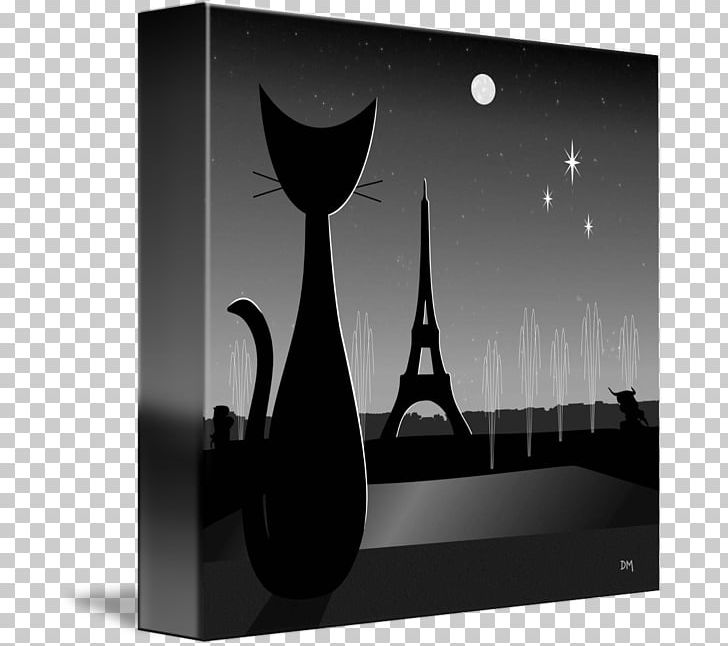 Eiffel Tower Cat Art Canvas PNG, Clipart, Art, Black, Black And White, Canvas, Canvas Print Free PNG Download