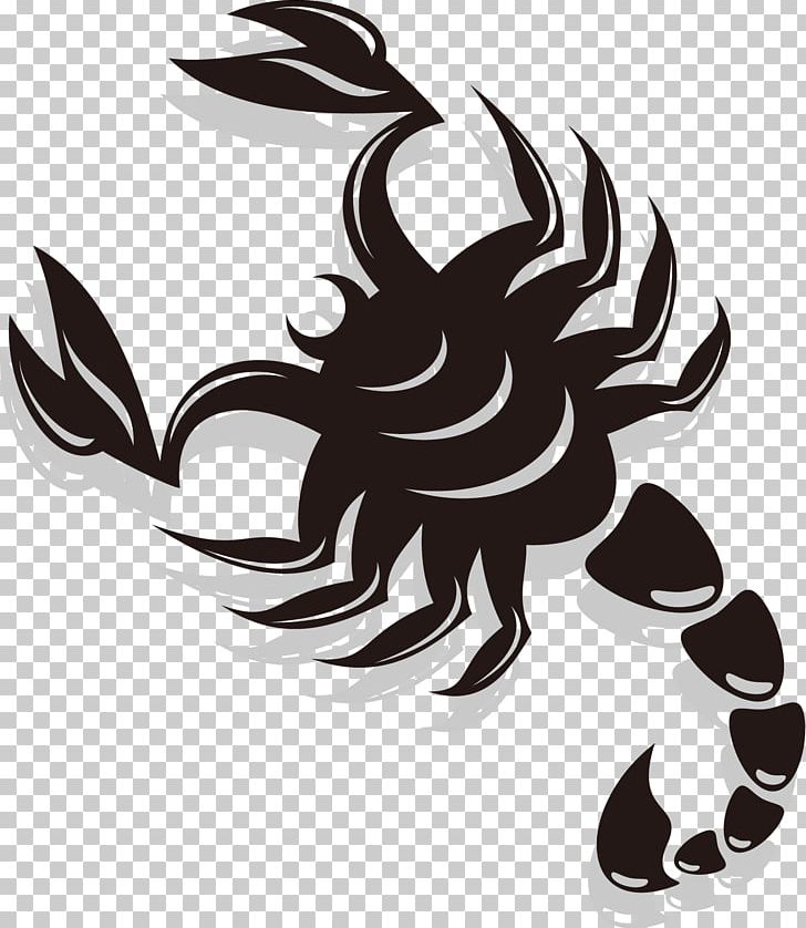 Scorpion Euclidean PNG, Clipart, Black, Black And White, Cartoon Scorpion, Danger, Insects Free PNG Download