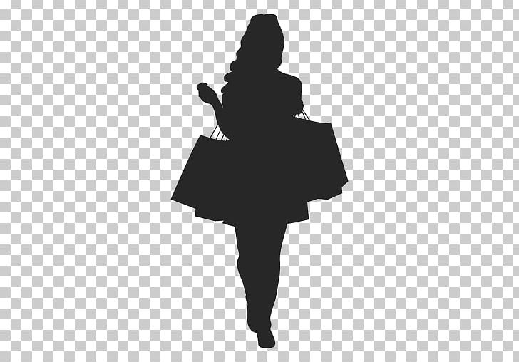 Silhouette Shopping Woman PNG, Clipart, Animals, Bag, Black, Black And White, Black Girl Free PNG Download