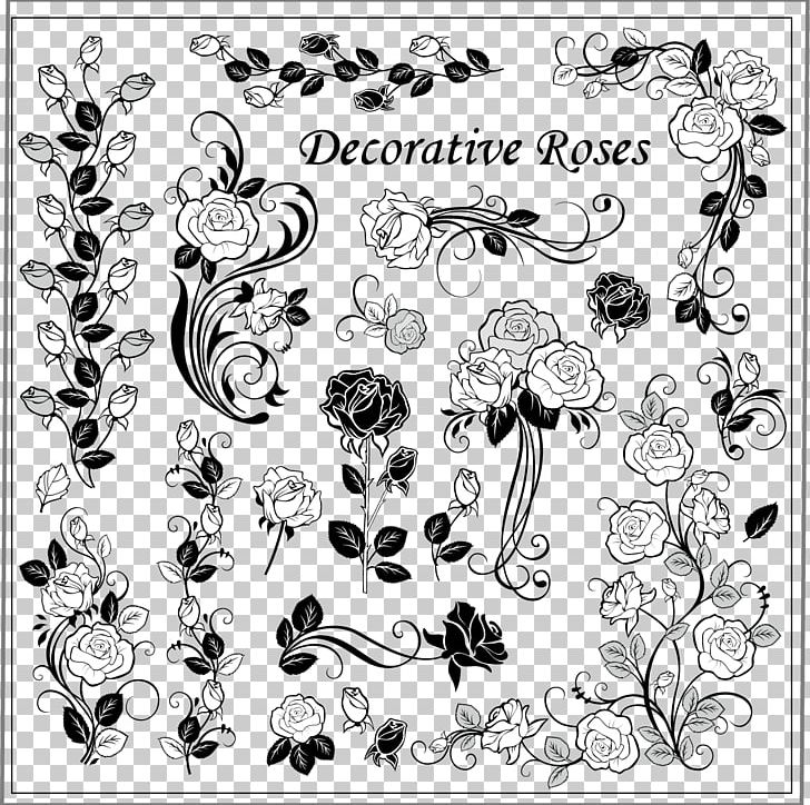 Rose Flower Stock Photography PNG, Clipart, Black, Black And White, Circle, Decorative Arts, Encapsulated Postscript Free PNG Download