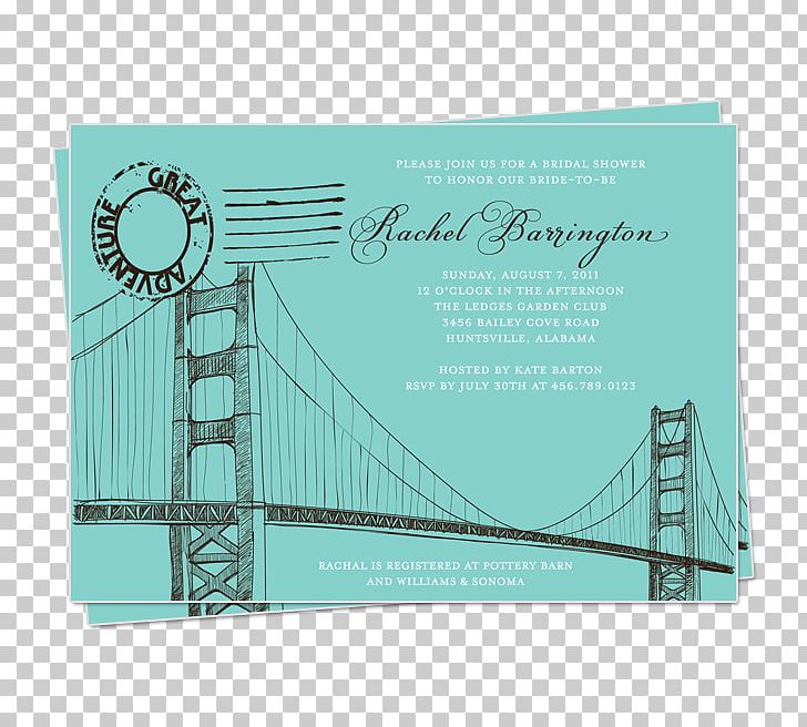 Golden Gate Bridge Wedding Invitation PNG, Clipart, Aqua, Area, Bridge, Convite, Download Free PNG Download