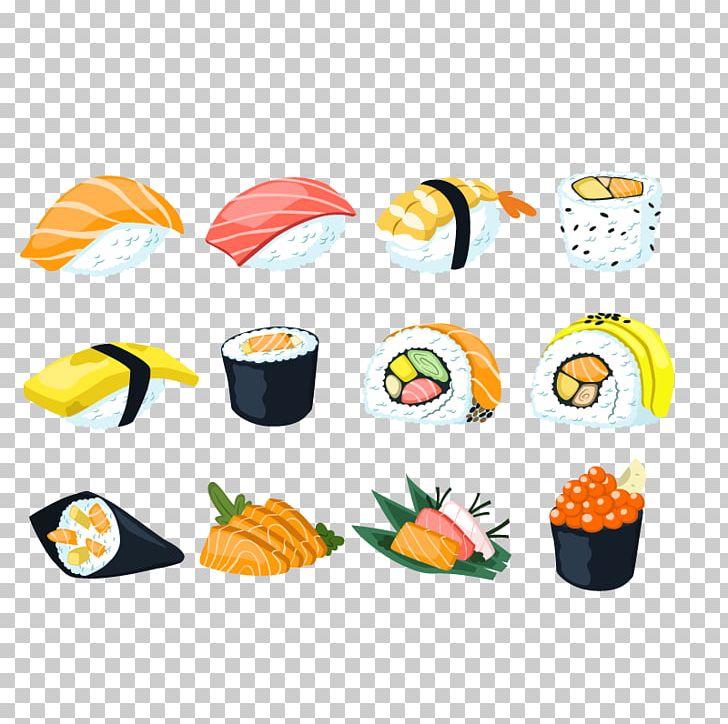 Sushi Japanese Cuisine Sashimi Onigiri Fusion Cuisine PNG, Clipart, Cartoon Sushi, Chef, Collection, Collection Vector, Cuisine Free PNG Download