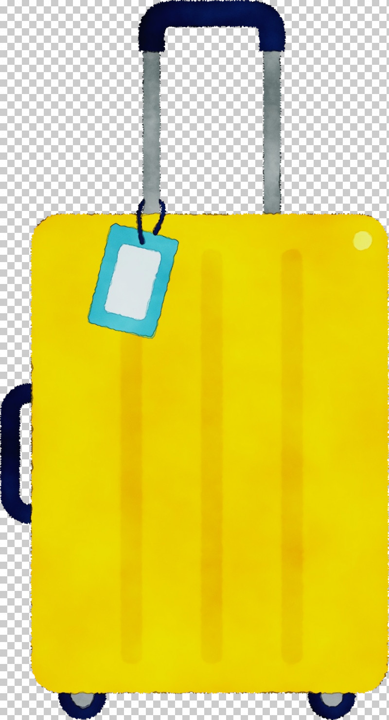 Hand Luggage Yellow Baggage Hand PNG, Clipart, Baggage, Hand, Hand Luggage, Paint, Watercolor Free PNG Download