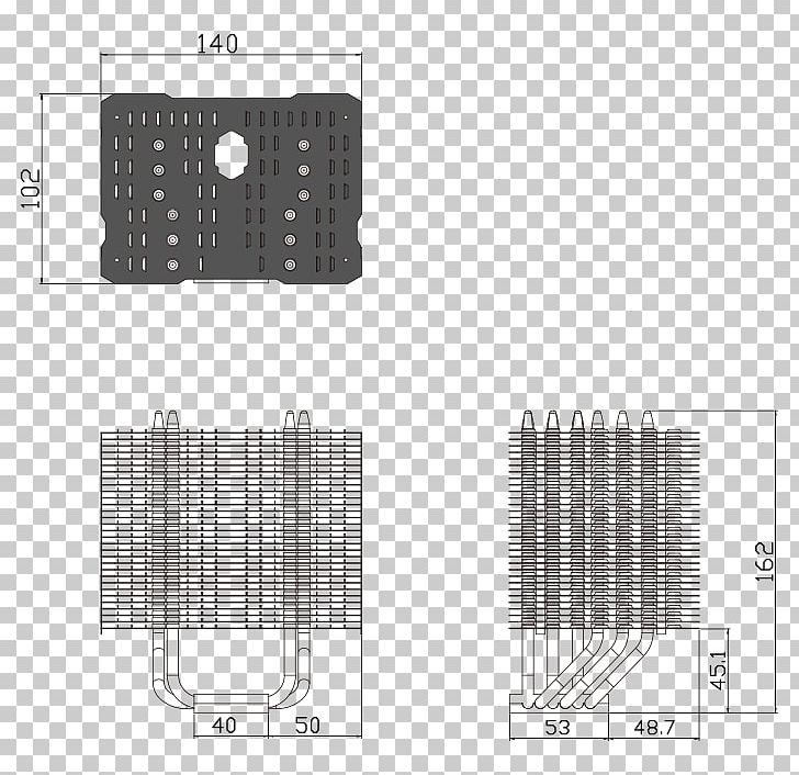Thermalright Computer System Cooling Parts Intel Kühler Heat Sink PNG, Clipart, Air Cooling, Angle, Area, Black And White, Chipset Free PNG Download