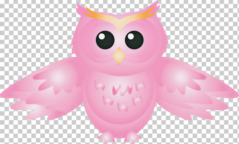 Owl Pink Bird White Bird Of Prey PNG, Clipart, Animal Figure, Bird, Bird Of Prey, Cartoon, Magenta Free PNG Download