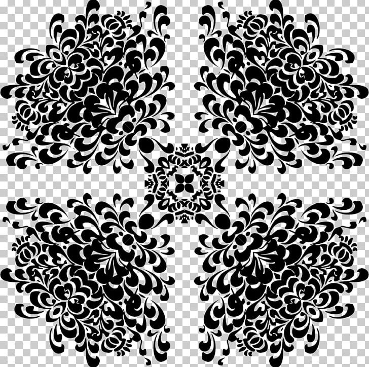 Black And White Floral Design PNG, Clipart, Art, Black, Black And White, Circle, Decorative Arts Free PNG Download