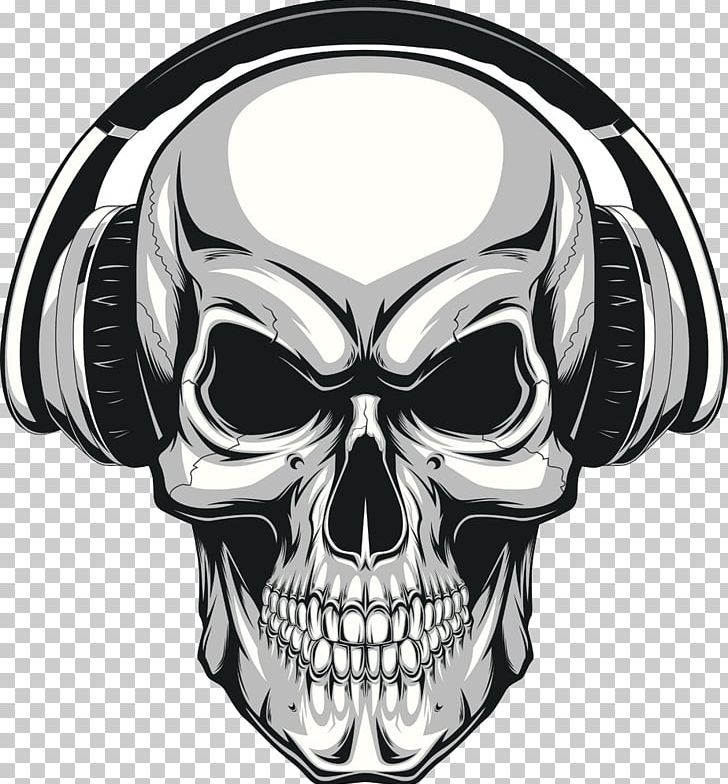 Skull Human Skeleton Illustration PNG, Clipart, Audio, Audio Equipment, Automotive Design, Black And White, Bone Free PNG Download