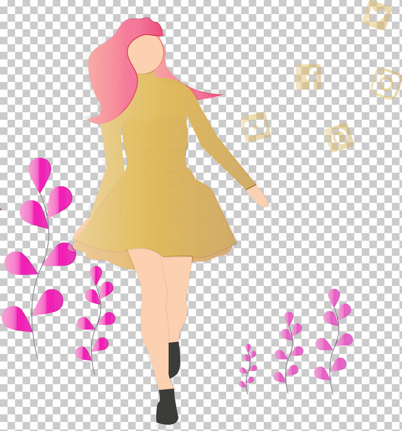 Pink PNG, Clipart, Girl, Paint, Pink, Social Media, Watercolor Free PNG Download