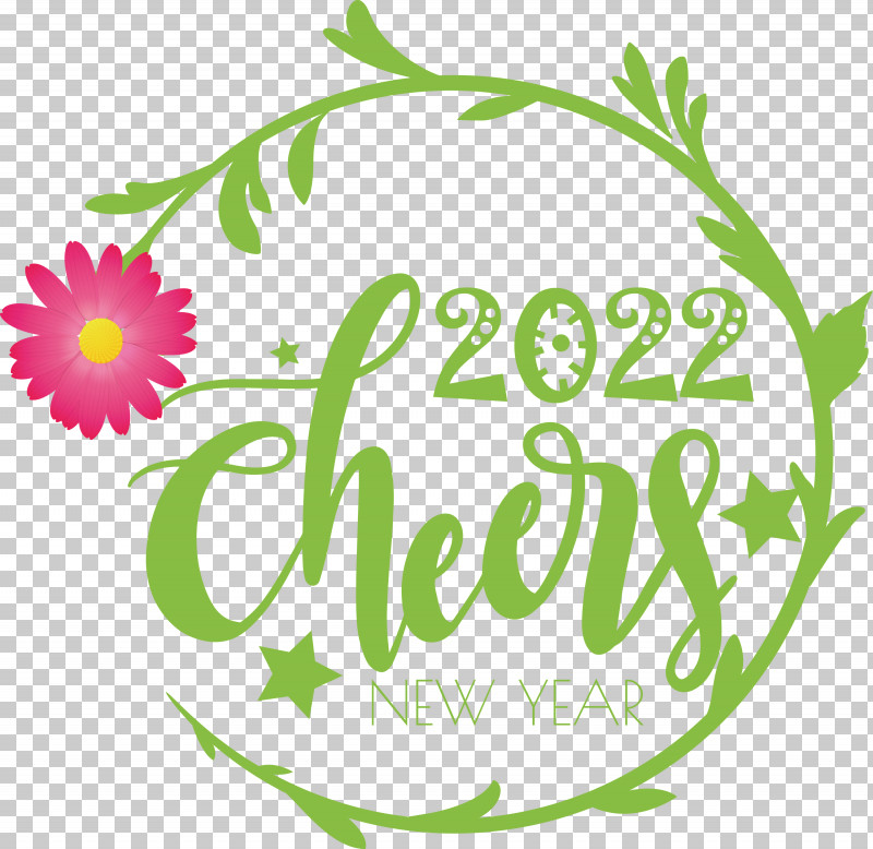 2022 Cheers 2022 Happy New Year Happy 2022 New Year PNG, Clipart, Floral Design, Leaf, Logo, Petal, Plant Free PNG Download
