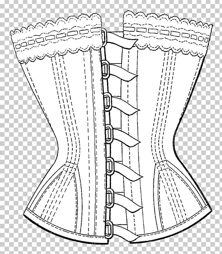 Corset Bustier Drawing Steampunk PNG, Clipart, Angle, Area, Art, Artwork, Black And White Free PNG Download