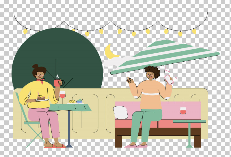 Terrace Life PNG, Clipart, Cartoon, Compassion, Furniture, Green, Happiness Free PNG Download