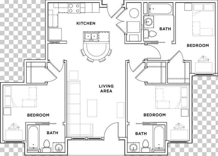 Floor Plan Bed Studio Apartment Orlando Metro Gymnastics PNG, Clipart, Angle, Apartment, Area, Bed, Black And White Free PNG Download
