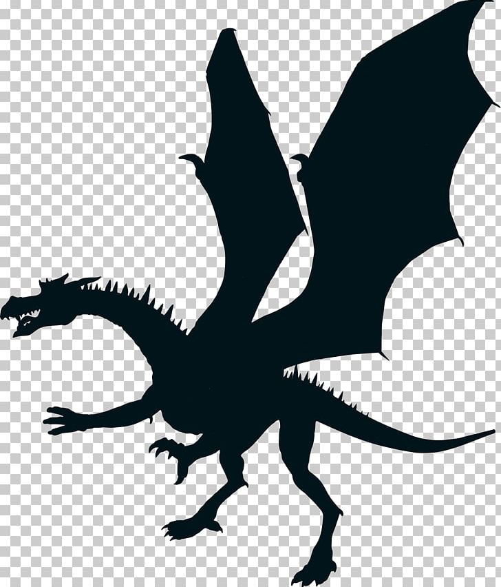 flying dragon clipart black and white christmas