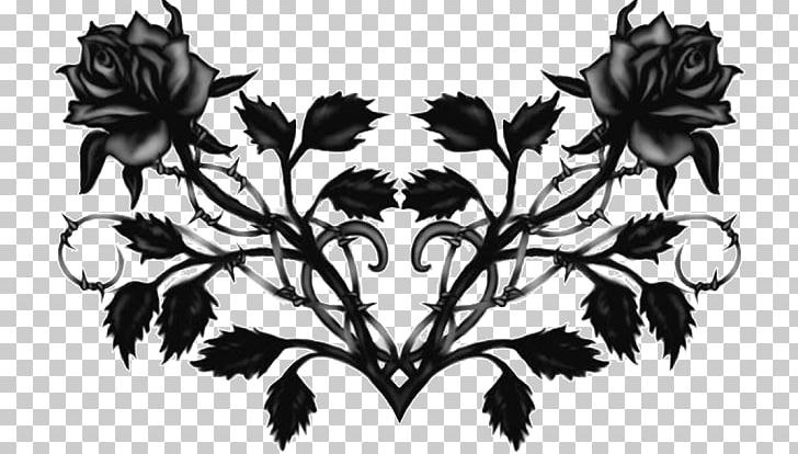 Black Rose Flower Drawing PNG, Clipart, Art, Black And White, Black Rose, Branch, Color Free PNG Download