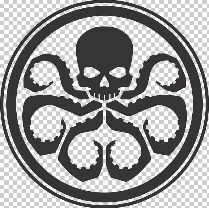 Hydra Graphics Decal Phil Coulson Logo PNG, Clipart, Agents Of Shield, Avengers, Black And White, Bone, Captain America The First Avenger Free PNG Download