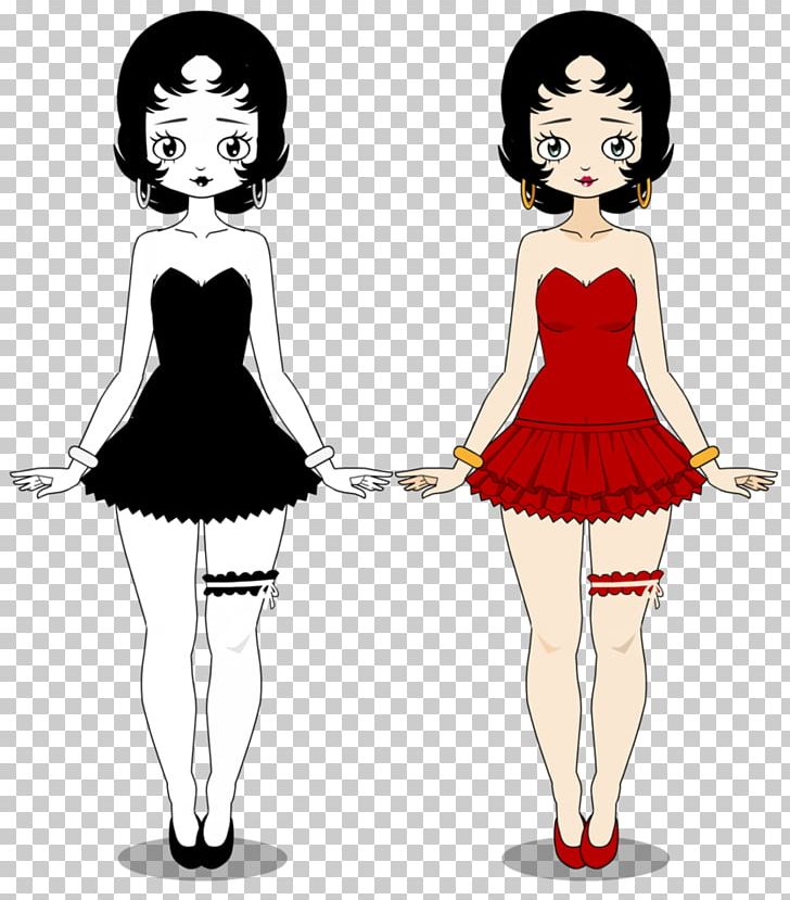 Dress Shoulder Illustration Human Behavior Fiction PNG, Clipart, Animated Cartoon, Art, Behavior, Betty Boop, Black Hair Free PNG Download