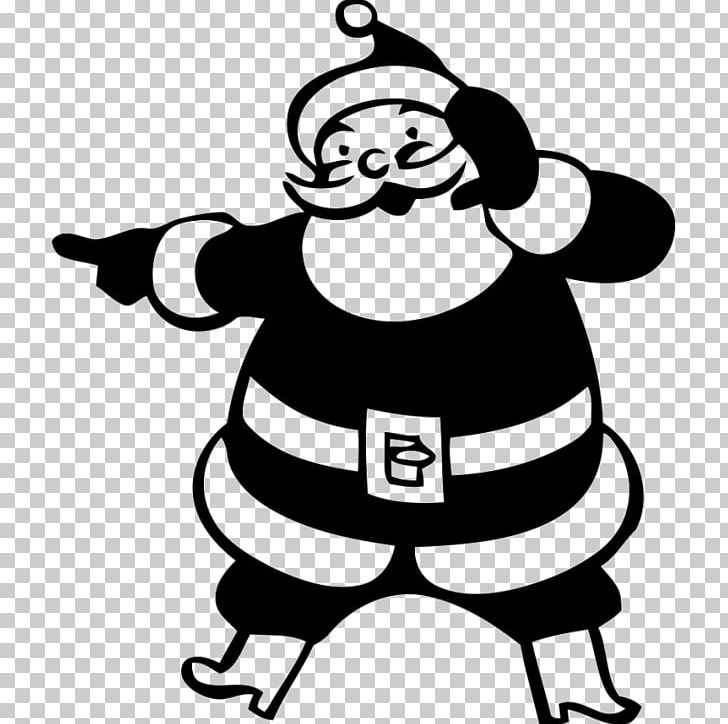 Santa Claus Black And White PNG, Clipart, Art, Artwork, Black And White, Christmas, Drawing Free PNG Download