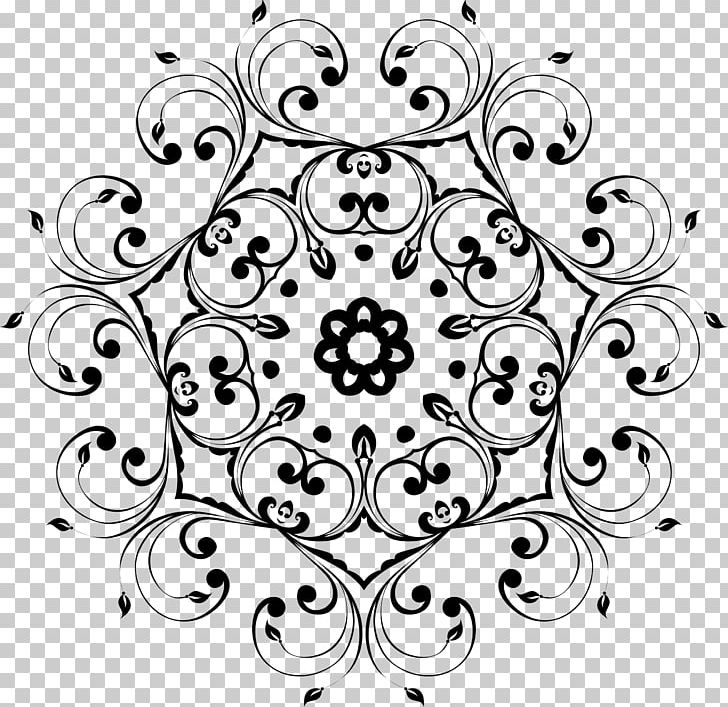 Floral Design PNG, Clipart, Area, Art, Black, Black And White, Circle Free PNG Download
