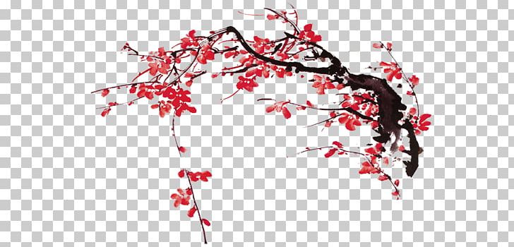 Pudong Chinese Painting Art Chinese New Year PNG, Clipart, Branch, Computer Wallpaper, Flower, Fruit Nut, Ink Free PNG Download