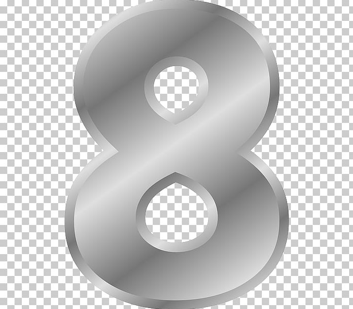 Silver Number 8 PNG, Clipart, Miscellaneous, Numbers Free PNG Download
