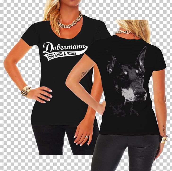 T-shirt Clothing Woman Saying PNG, Clipart, Black, Blouse, Clothing, Clothing Accessories, Dobermann Free PNG Download