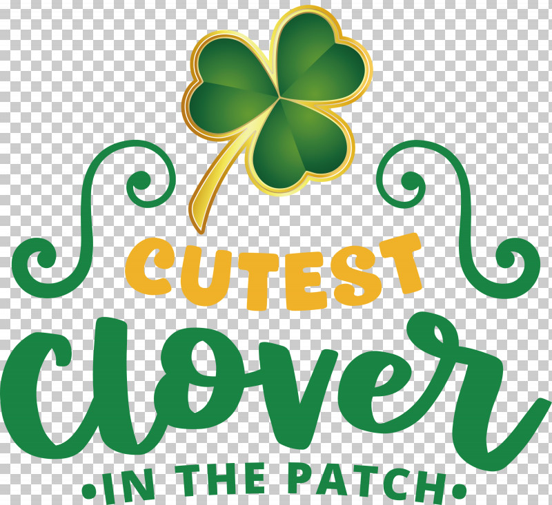Cutest Clover Saint Patrick Patricks Day PNG, Clipart, Green, Leaf, Line, Logo, M Free PNG Download