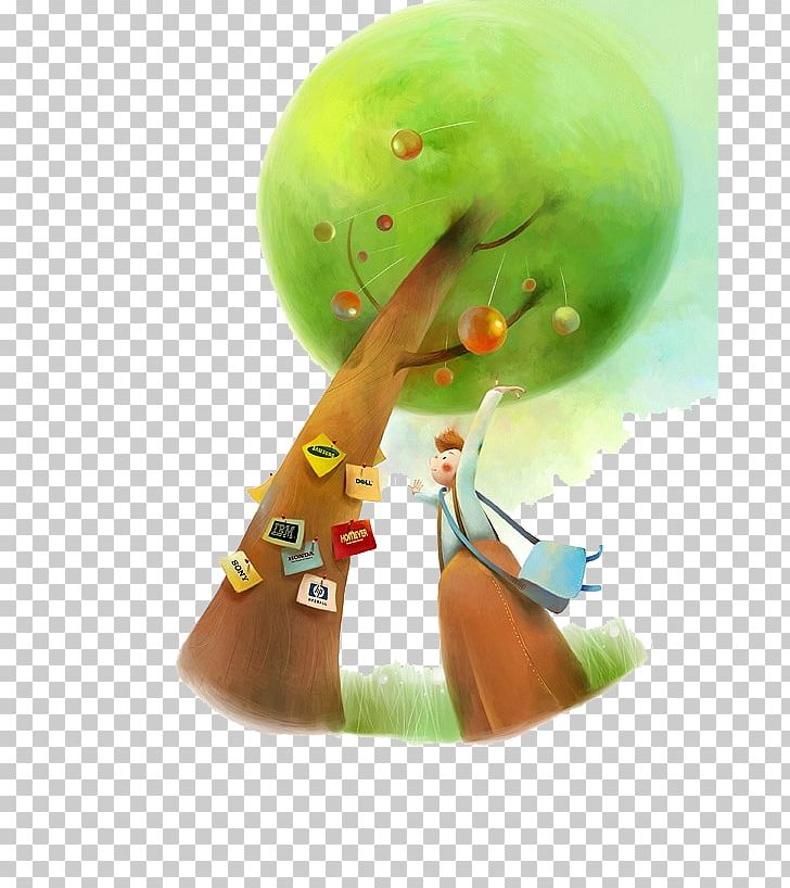 Watercolor Painting Illustration PNG, Clipart, Big, Big Tree, Cartoon, Christmas Tree, Computer Wallpaper Free PNG Download
