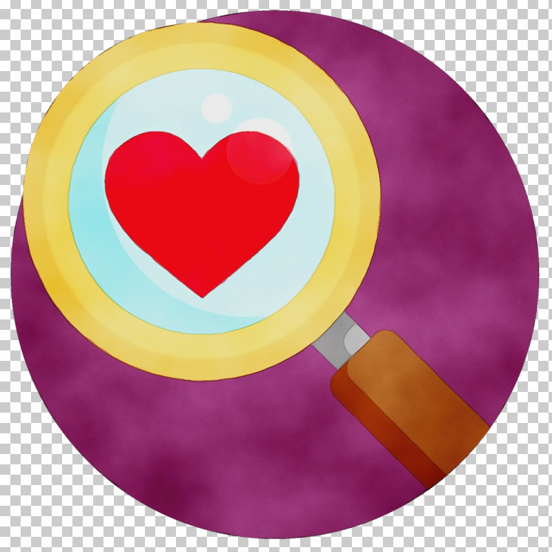 Heart Plate Yellow Magenta Circle PNG, Clipart,  Free PNG Download